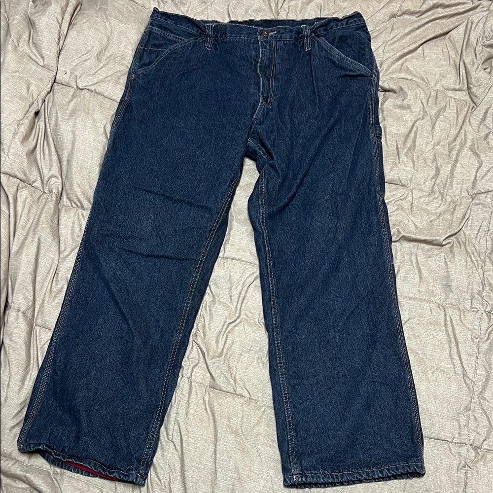 Men’s Faded Glory Fleece Lined Denim Carpenter Jeans 40x32